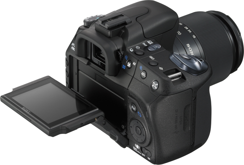 Illustration for article titled Sony A300 and A350 DSLRs Have Two-Way Tilting Live View